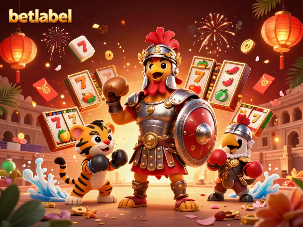 Engage with betlabel, experiencing thrilling slot action with vibrant colors and dynamic characters.